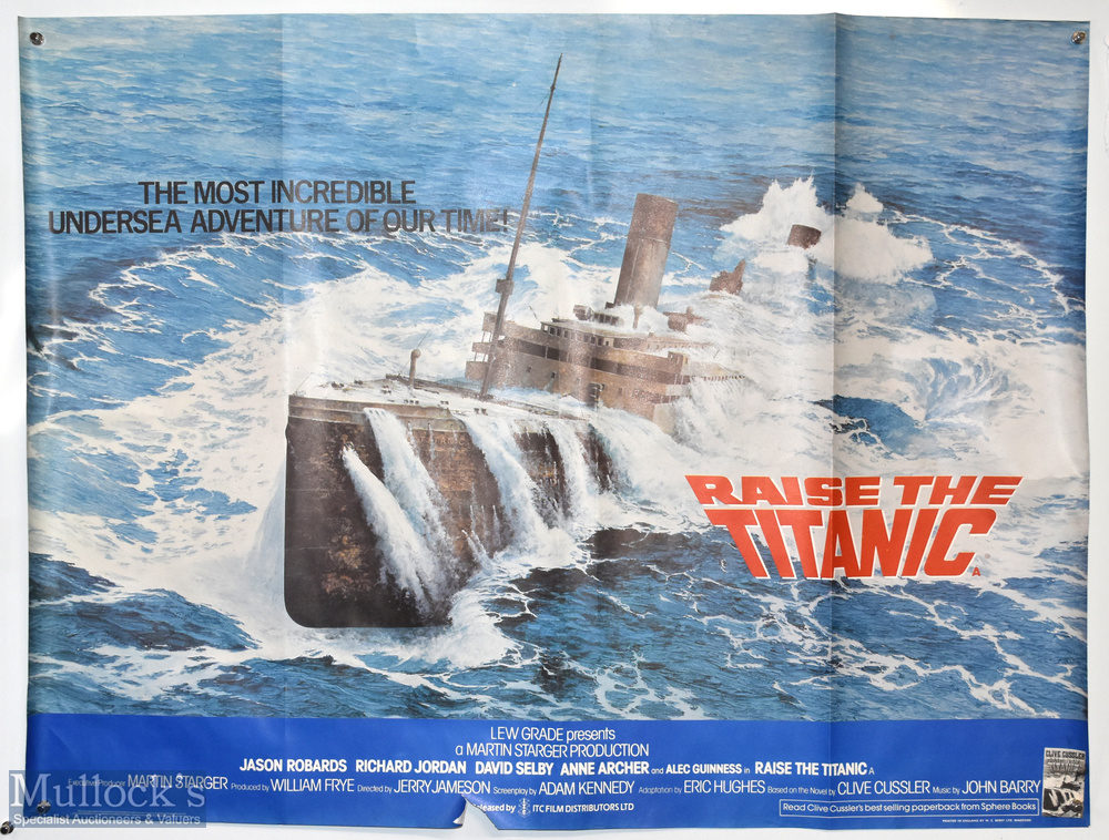 Original Movie/Film Poster - Raise the Titanic - Clive Cussler etc 40x30" approx., tear at bottom,