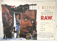 Movie / Film Poster - 1988 Raw The Concept Movie 40x30" approx., Eddie Murphy, small tears at one