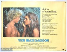 Original Movie/Film Poster - 1980 The Blue Lagoon 40x30" approx. kept rolled, creases apparent, tear