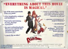 Movie / Film Poster - 1988 Who Framed Roger Rabbit 40x30" approx., kept rolled, creasing in places -