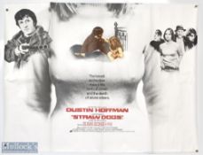 Original Movie/Film Poster - 1971 Straw Dogs with Dustin Hoffman, 40x30" approx. folds apparent,
