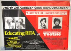Movie / Film Poster - 1983 Educating Rita - plus Tootsie 40x30" approx., double issue, kept