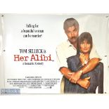 Movie / Film Poster - 1989 Her Alibi 40x30" approx., Tom Selleck, kept rolled, creasing in