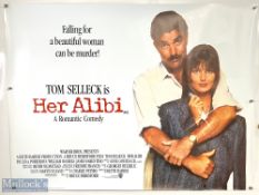 Movie / Film Poster - 1989 Her Alibi 40x30" approx., Tom Selleck, kept rolled, creasing in