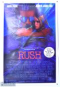 Original Movie/Film Poster - Rush 40x30" approx., Eric Clapton soundtrack sticker, kept rolled,