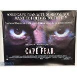 Movie / Film Poster - 1991 Cape Fear 40x30" approx., Robert Di Niro, double side printing, kept