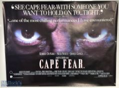 Movie / Film Poster - 1991 Cape Fear 40x30" approx., Robert Di Niro, double side printing, kept
