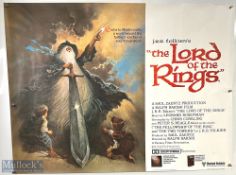 Movie / Film Poster - J R R Tolkien's 1978 The Lord of The Rings 40x30" approx., kept rolled,