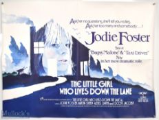 Original Movie/Film Poster - The Little Girl Who Lives Down the Lane - Jodie Foster, 40x30" approx.,