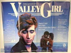 Movie / Film Poster - 1982 Valley Girl 40x30" approx., Nicolas Cage, folds, minor marks at edges,