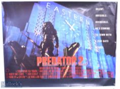 Movie / Film Poster - 1990 Predator 2 40x30" approx., double sided, kept rolled, creasing in