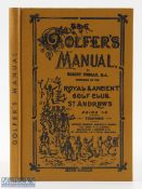Forgan, Robert M A facsimile signed "The Golfer's Manual, including History and Rules of The Game