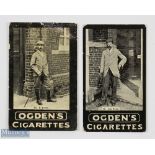 2x Ogden's Tabs F Series Cigarette Real Photograph Open Golf Champion Players Golf Cards c1901 -