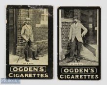 2x Ogden's Tabs F Series Cigarette Real Photograph Open Golf Champion Players Golf Cards c1901 -
