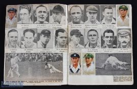 1930s Cricket Autograph Scrapbook: a collection of National and County Teams newspaper cuttings with