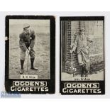 2x Ogden's Tabs Cigarette Real Photograph Players Golf Cards c1901 - H H Hilton (Open and Amateur