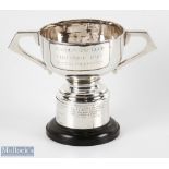 Finchley Golf Club Challenge Cup Spring Foursomes twin handled Trophy with indistinct Chester