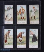 Collection Rare Cope Bros "Cope's Golfers" Cigarette Cards c1900 (6) to incl 4x official trimmed (to