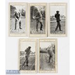 5x J H Taylor Marsuma Cigarette Golfing Cards c1914 - from Famous Golfers and Their Strokes to