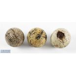 3x various Bramble Pattern Golf Balls - Large Chemico Bob retaining most of the original white