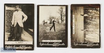 3x James Braid and 'Vardon v Braid' Ogden's Guinea Gold Cigarette Real Photograph Players Golf Cards