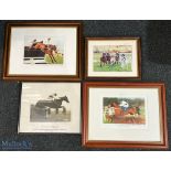 Horse Racing and Hurdles Framed Photographs, a good selection to include a signed ltd ed Graham