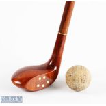 Attractively grained Wood head styled Sunday Golf Walking Stick with plastic back weight and central