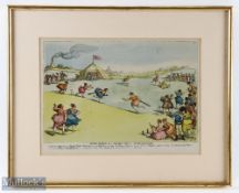 Cricket Prints and Photographs, to include a 1964 reprint of a 1811 rural sports cricket match -