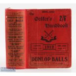 Rare 1912 The Golfer's Handbook 14th ed publ'd by The Scottish Newspaper Publ'ing Co Edinburgh -