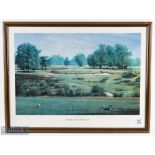 Terence Macklin (20th c British Artist) signed ltd ed colour golf print of "17th Hole Walton Heath