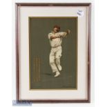 G J Thompson Chevallier Tayler Cricket Chromolithograph print from the Empires Cricketers, played