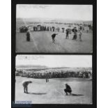 2x Early St Andrews Old Golf Course Postcards - titled "On the 16th Green Looking at Principal's