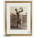 R (Bobby) T Jones large golfing photograph print - classic golf shot at the end of his follow