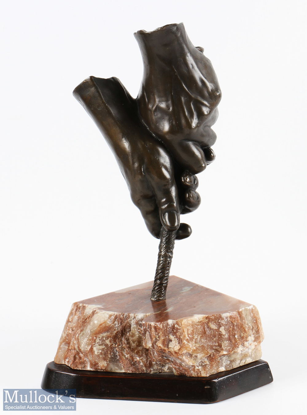 Benson Landes (1927-2013) ARR, 'The Grip' Bronze Golfing Trophy Sculpture depicting two hands