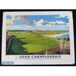 2000 129th Open Championship Golf Poster by Artist Ken Reed, limited edition No 132 of 500, St