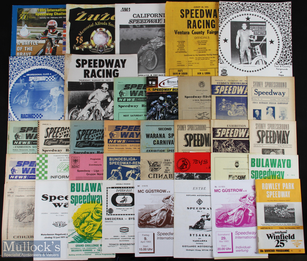 1960-1990 World Speedway programmes, a mixture of over 70 programmes league and cup with noted