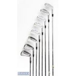 Mizuno MP-30 Golf Irons inc' 3-9 and pitching wedge, Dynamic Gold labelled shafts, gripped, signs of