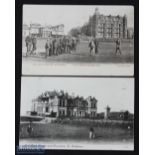 2x Tom Morris St Andrews Golfing Postcards - one titled 'On The Links St Andrews - Tom Morris at the