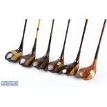 6x Various large head coated steel shaft woods incl Viceroy brassie by D Anderson St Andrews with