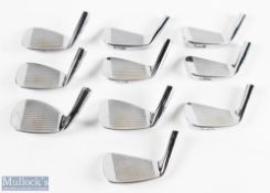 Walter Hagen' forged in USA golf iron heads to incl 2-9, PW and Sand Iron, chrome plated (10)