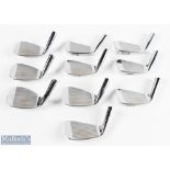 Walter Hagen' forged in USA golf iron heads to incl 2-9, PW and Sand Iron, chrome plated (10)