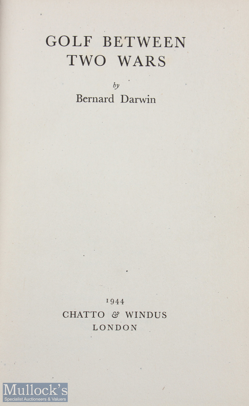 Darwin, Bernard signed golf book - "Golf Between Two Wars" 1st ed 1944 dedicated to "E M D from B - Image 3 of 3