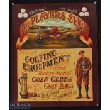 2x Modern Golf Poster Golfing Requisites - as used in championships Gleneagles, and the Players Shop