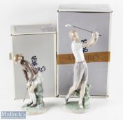 Two Lladro Porcelain Golfing Figures - 04851 Golf Player Woman, in a box, missing certificate, and