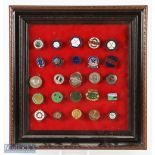 Collection of 25x Early Uk and European Golf Club Enamel Members Lapel Badges - Gourock, White Lodge