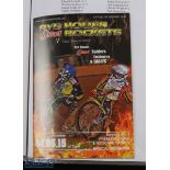 2015 Somerset Rebels Speedway programmes, a complete year of home and away meets, comes with printed