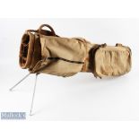 Canvas 'The Simplex' Golf Bag with two short stand, shoulder strap, carry handle, umbrella holder,