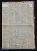 1806 The Edinburgh Evening Courant Newspaper St Andrews Golfing Announcement - dated Thursday