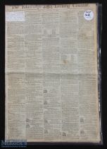 1806 The Edinburgh Evening Courant Newspaper St Andrews Golfing Announcement - dated Thursday