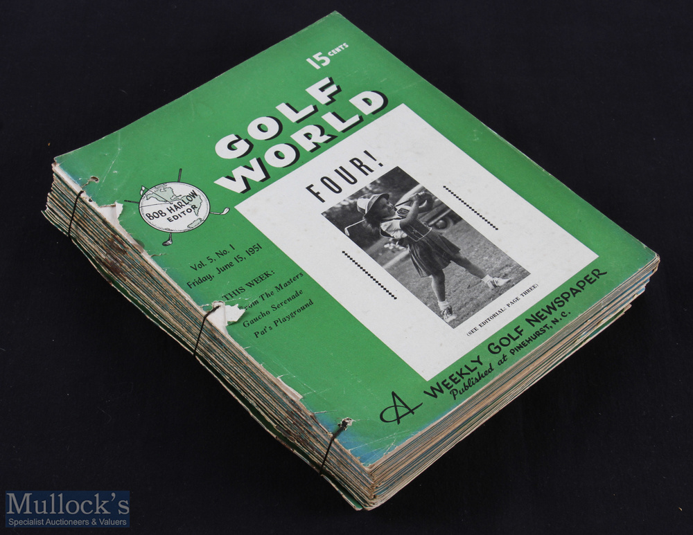 1951/52 Golf World Weekly USA Newspaper Publ'd Pinehurst NC (52) - a complete run from Vol. 5 Number - Image 2 of 2